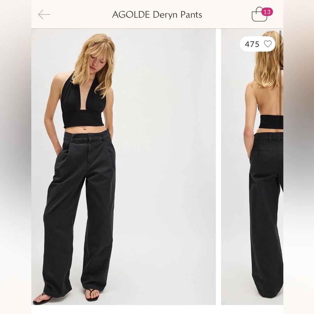 AGOLDE Deryn pant in blacktop size 29 new without tags